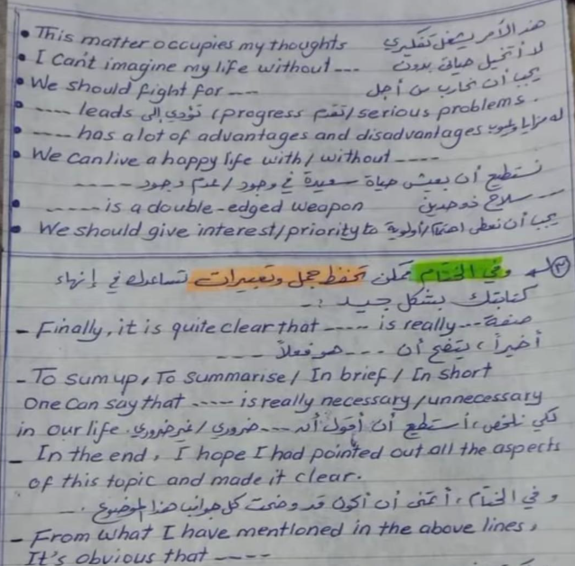 مراجعة فرنساوي أولى ثانوي الترم الثاني 2026